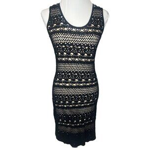 Joseph Ribkoff Dress Tank Body Con Black Knit Size 4 Ladies